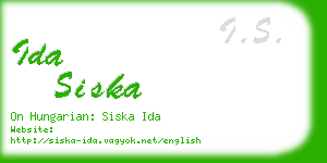 ida siska business card